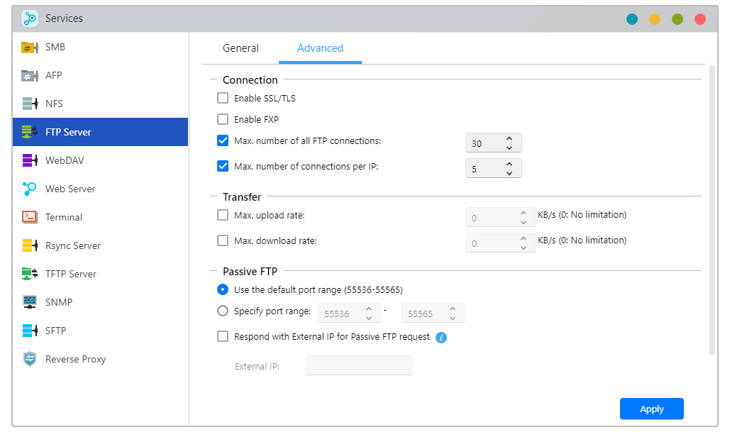 Your own FTP server  