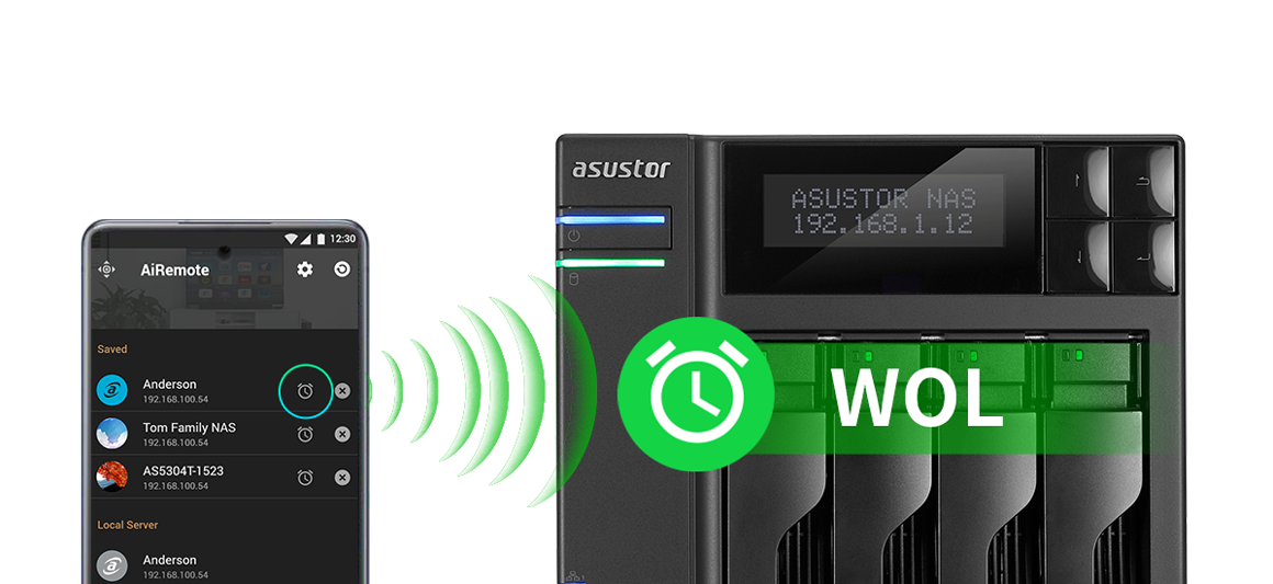 Asustor NAS 華芸 Wake Up your NAS with AiRemote