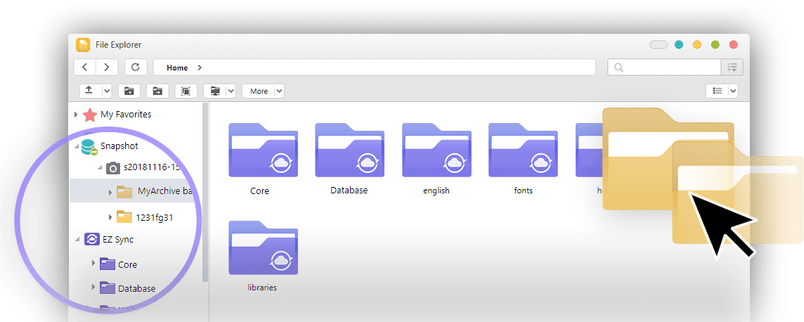 Asustor NAS 華芸 Browse and Access MyArchive Snapshots and EZ Sync Files