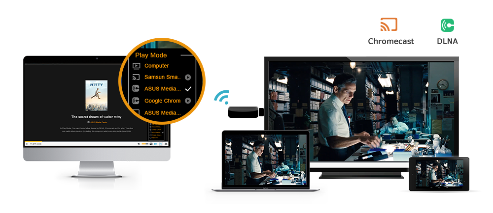 Asustor NAS 華芸 Простой стриминг с помощью Chromecast и DLNA 