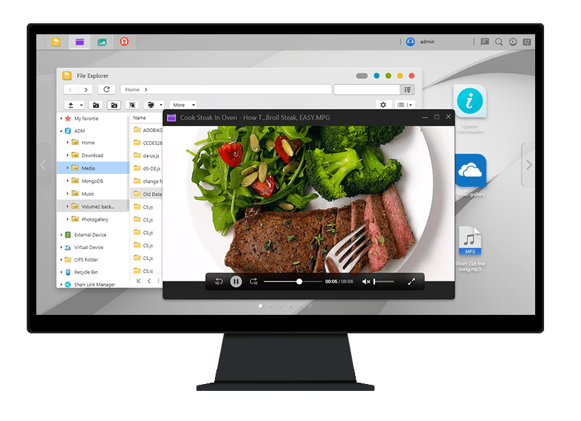 Asustor NAS 華芸 Video mit ADM File Explorer wiedergeben