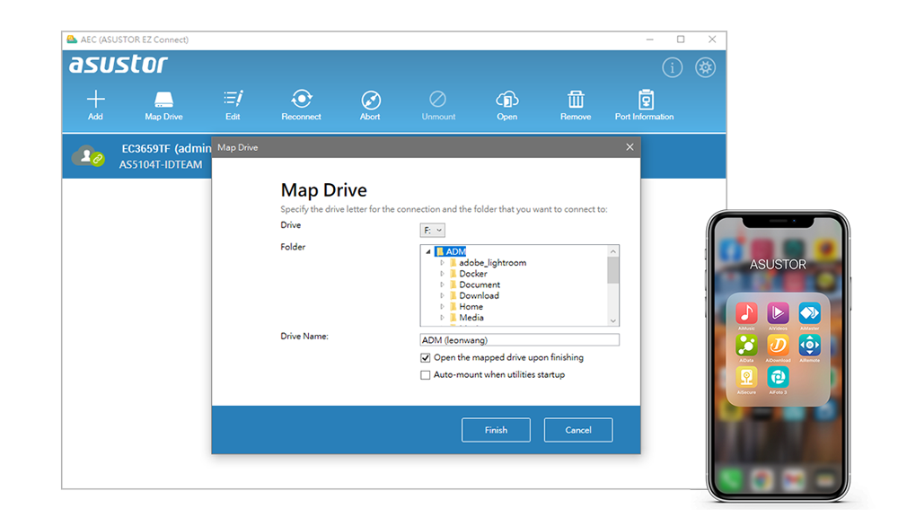 Asustor NAS 華芸 Effortless Connections to Your NAS