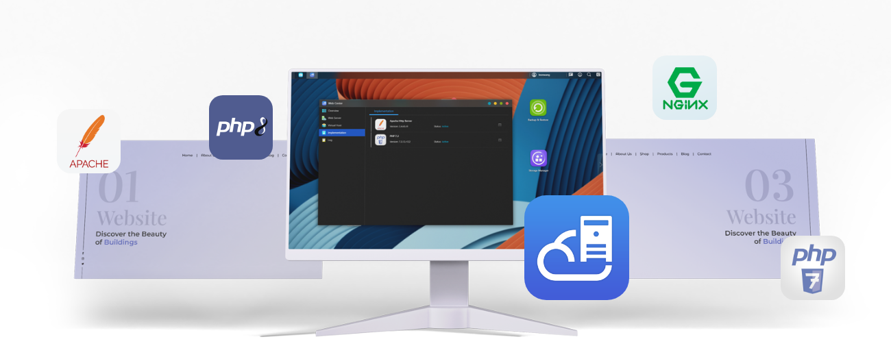 Asustor NAS 華芸 Impostazioni server web facili da usare - Centro web