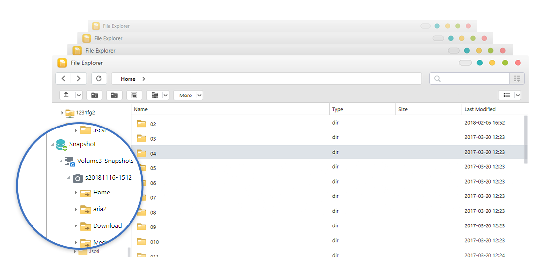 Asustor NAS 華芸 File Explorer สามารถ Mount ข้อมูลใน Snapshot ได้ง่ายๆ
