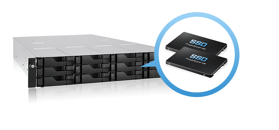 Asustor NAS 華芸 SSD Caching <br/> SSD-like performance with traditional hard drives