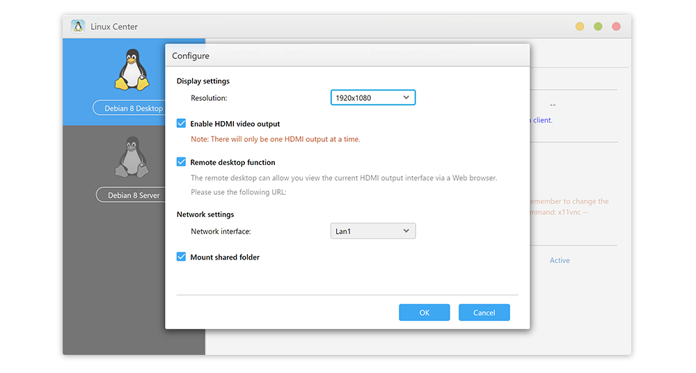 Asustor NAS 華芸 HDMI output on command
