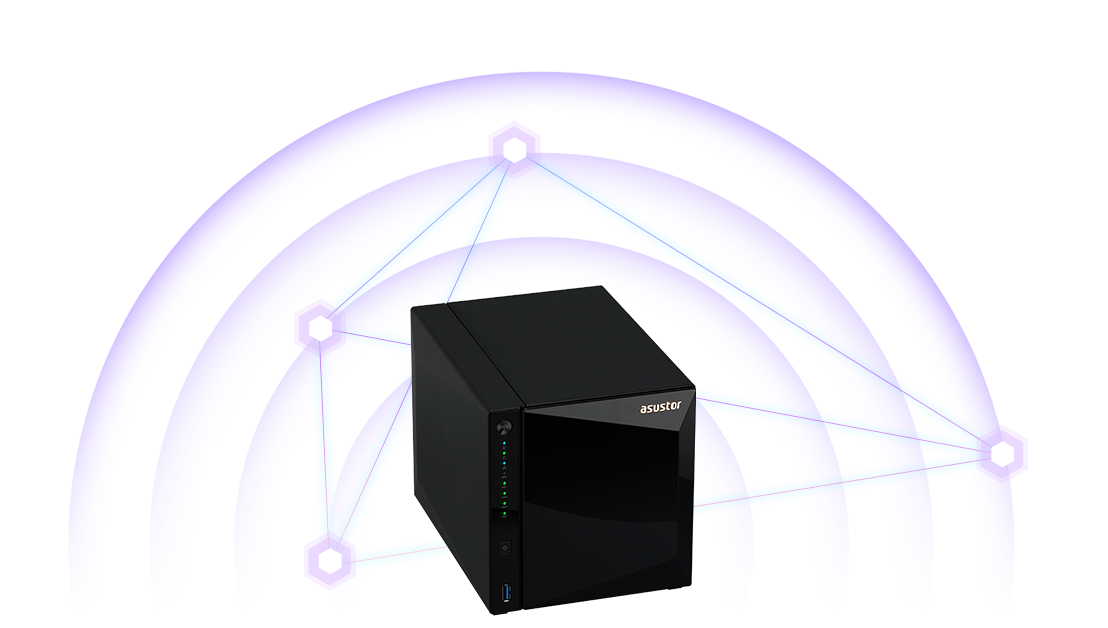 Asustor AS4004T Serveur de Stockage Ethernet/LAN Noir NAS HDD+SSD, Disque Dur, SSD, Série ATA III, 14000 Go, 56 to, Série ATA III Serveurs de Stockage 