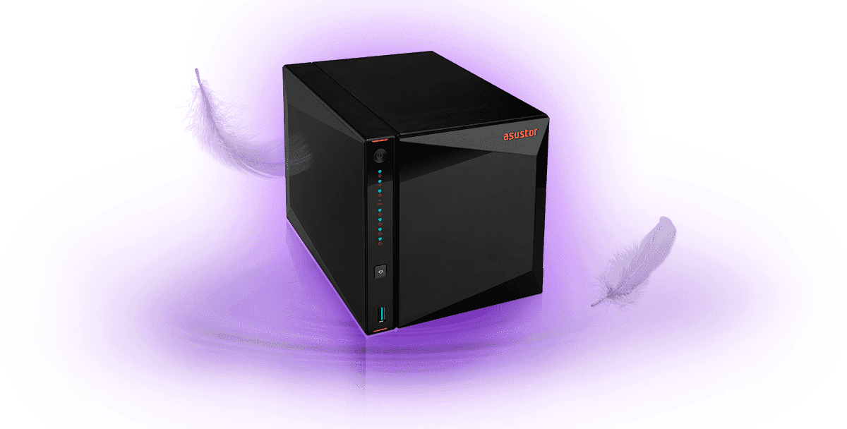 Мрежов сторидж Asustor AS5304T, 4-Bay NAS, Intel Celeron J4105 Quad-Core, 4 GB SO-DIMM DDR4, 4 x 2.5/3.5 SATA3 HDD/SSD 2.5, GbE x 2, USB x 3, AS5304T