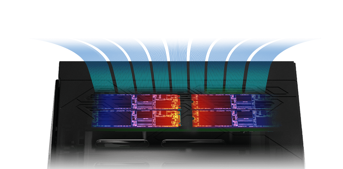 四つのM.2 スロット、自由に選択！  