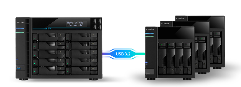 Ten Bays with Two M.2 SSD Slots for Flexible Cached Storage 
