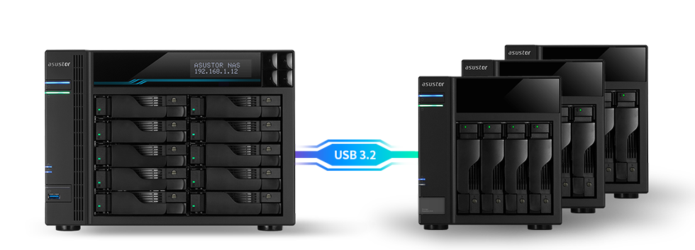 Ten Bays with Two M.2 SSD Slots for Flexible Cached Storage
  