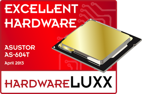 Excellent Hardware Award asustor NAS 