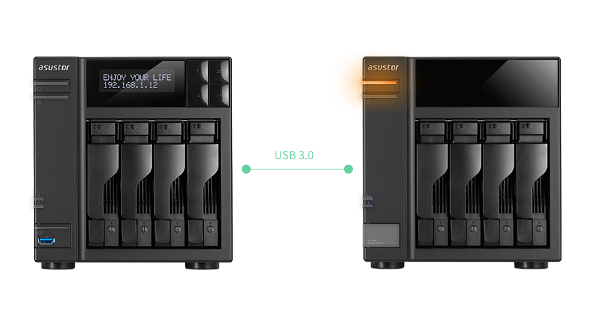 驚きの値段で HBライフASUSTOR AS6004U ASUSTOR NAS用拡張ユニット 4ベイキット USB3.1 Gen-1 3年保証 