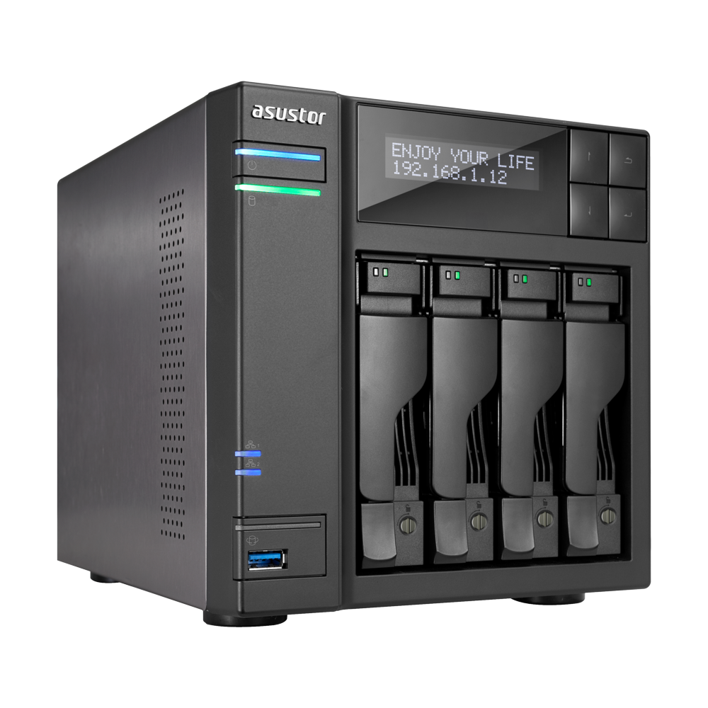 AS-604T, A multi-functional 4-bay NAS server designed for small business  and home use