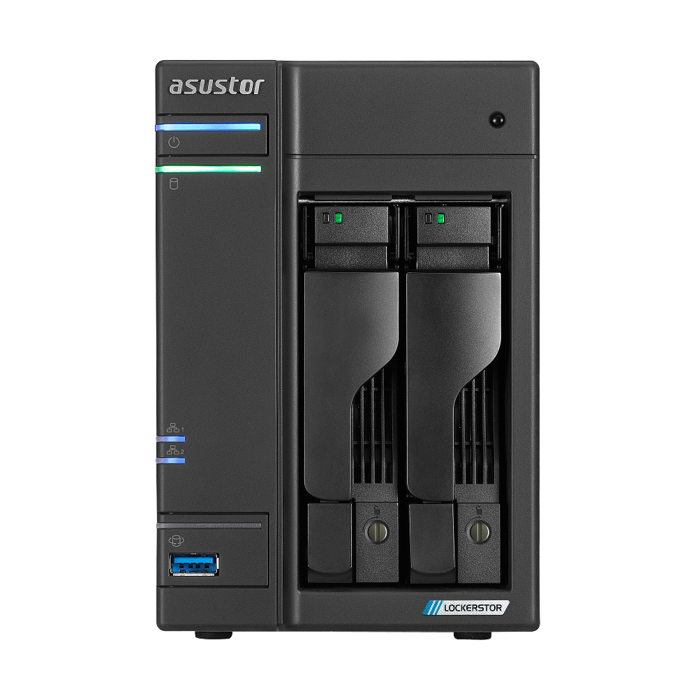 Asustor Lockerstor 2 Gen2 AS6702T - 2 Bay NAS, Quad-Core 2.0 GHz