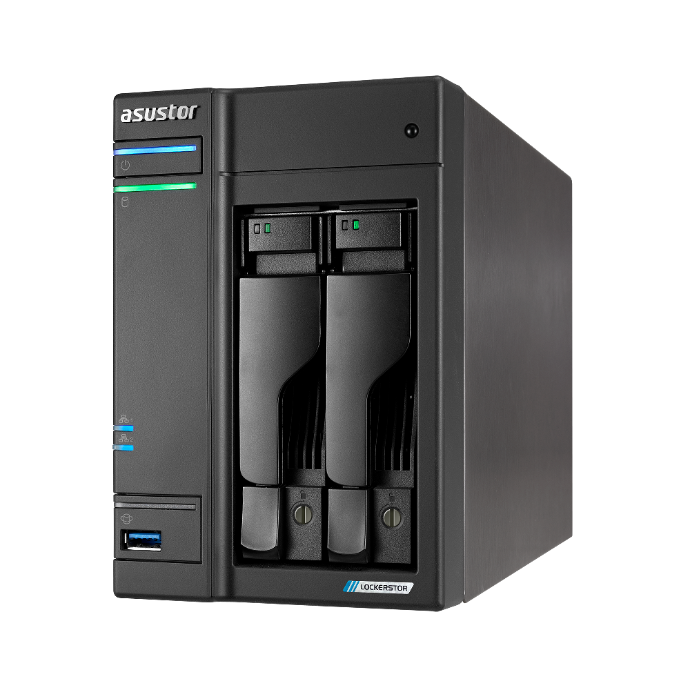 Asustor Lockerstor 2 Gen2 AS6702T - 2 Bay NAS, Quad-Core 2.0 GHz