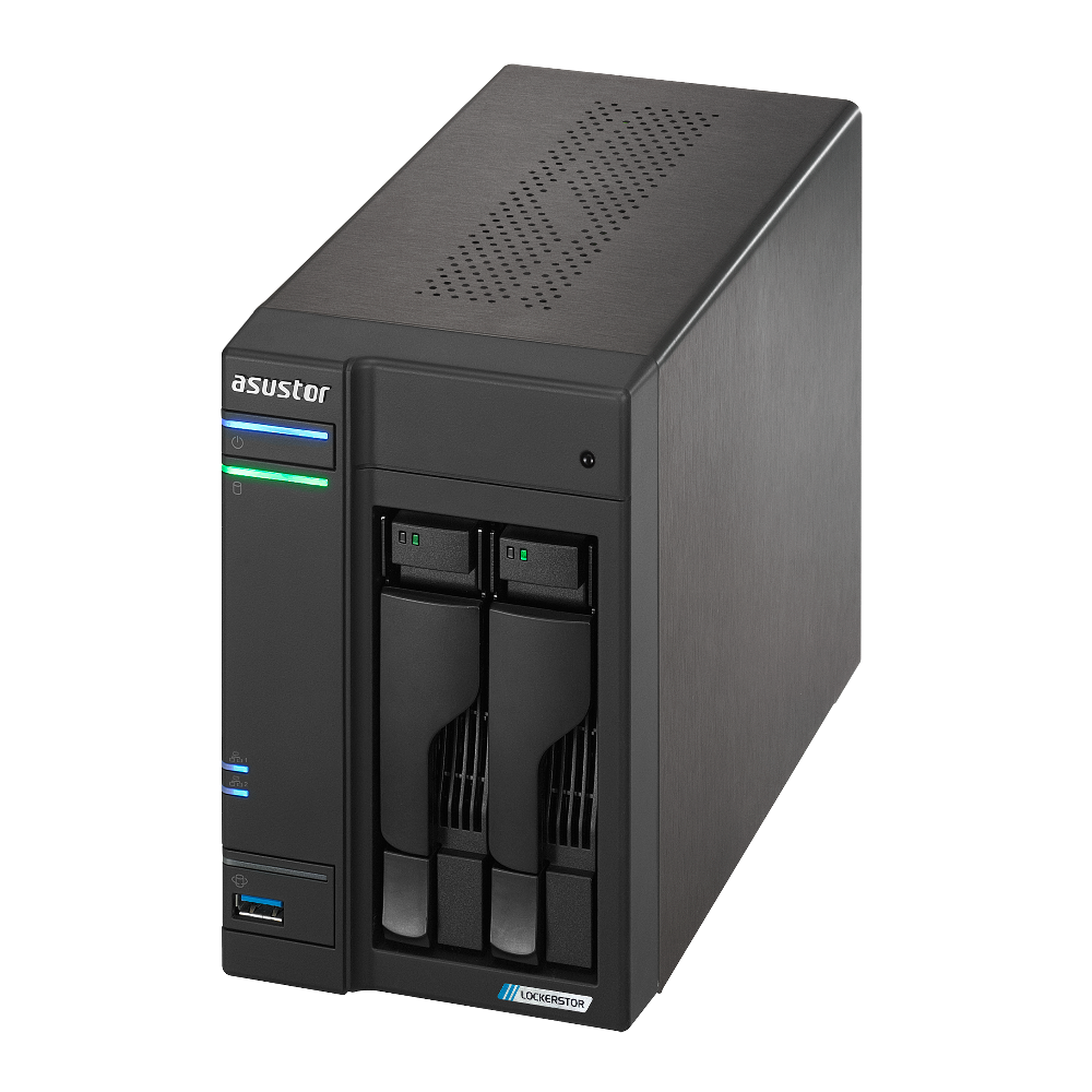 Asustor Lockerstor 2 Gen2 AS6702T - 2 Bay NAS, Quad-Core 2.0 GHz